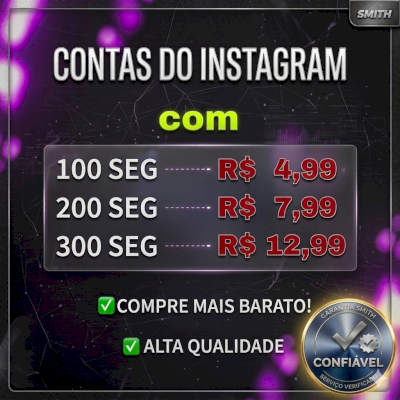 CONTAS DE INSTAGRAM QUALIFICADAS , MAIS BARATO DO SITE🔥
