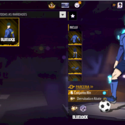Conta free fire com conjunto isagi