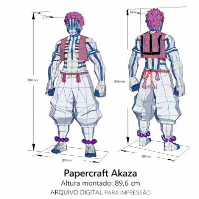 Papercraft Akaza