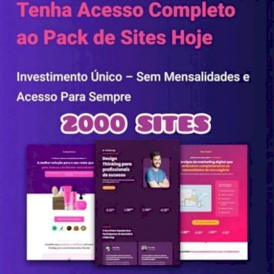 PACK DE SITES E LOJAS PRONTAS 2.000 Modelos Prontos - Entrega Automática!