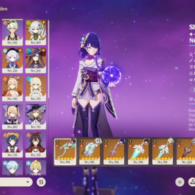 GENSHIN IMPACT - AR58, 9T5 Chasca, Shenhe, Yelan, Yae miko..