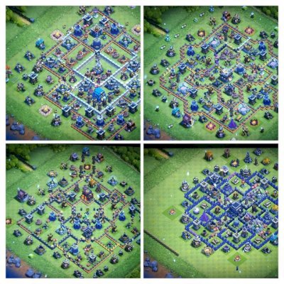 COMBO 4 CONTAS CV 12,CV 11 CV 10 CV 9 CLASH OF CLANS