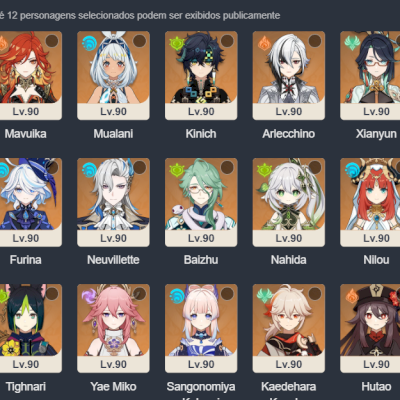 Conta AR 60 server NA | 23 5* stars | Alercchino, Nahida, Furina assinatura