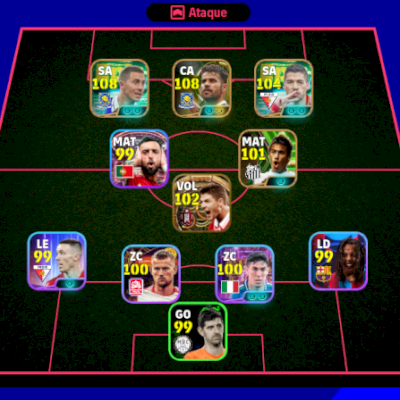 Conta efootball com Hazard 108 e Diego Costa 108