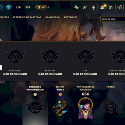 Unranked com TODOS os Champs e 113 Skins ( ADC / SUP ) -  ( Nivel 378 )