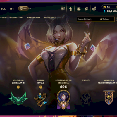 CONTA ESMERALDA COM 256 SKIN BARATA