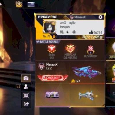 Conta FREE FIRE PRIME 8 +5,5K