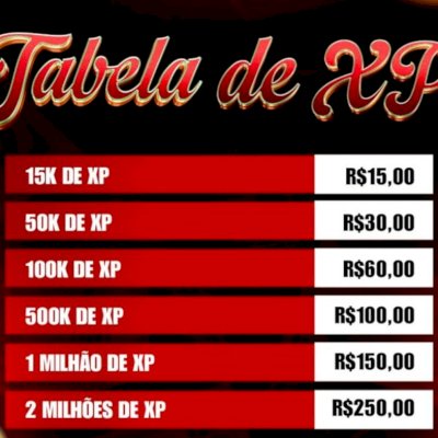 TABELA DE XP - (UPE SUA CONTA DO FREE FIRE)