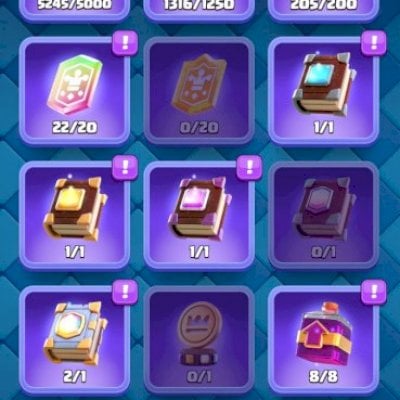 Conta clash royale 9k de troféus, todas as cartas e 100 emot