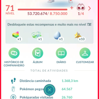 Conta Pokemon Go Nivel 71, 300 Brilhantes 34 Shundos