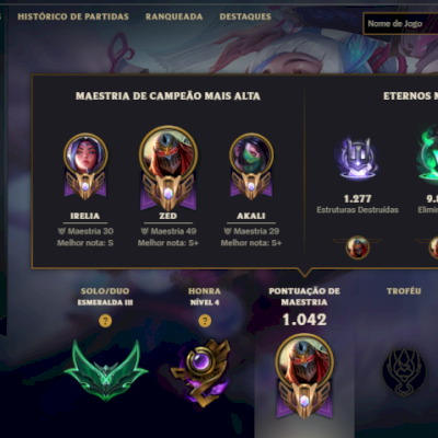 Conta Riot - MAIN ZED YASUO - 305 SKIN - FULL ACESSO - DIAMANTE (LOL E VALORANT)