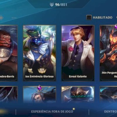 Conta wild rift nível 138 abaixo do preço