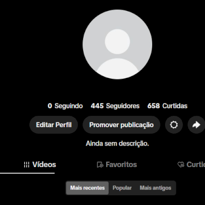 CONTA TIK TOK 445 SEGUIDORES E 658 CURTIDAS (CONTAS TIK TOK)