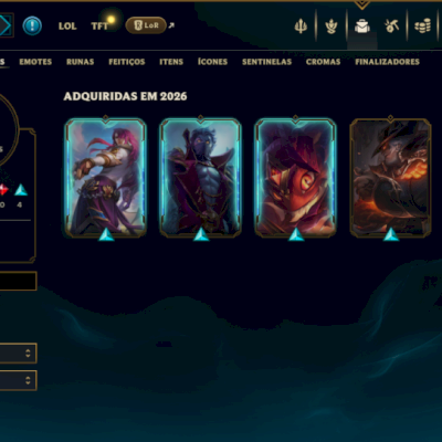 Platina 3 com 65 Champs e 4 Skins