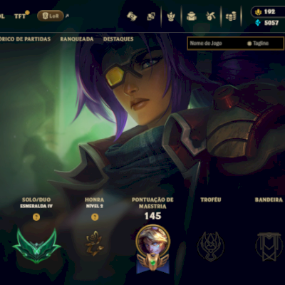 Conta LOL Esmeralda IV, 21 SKINS