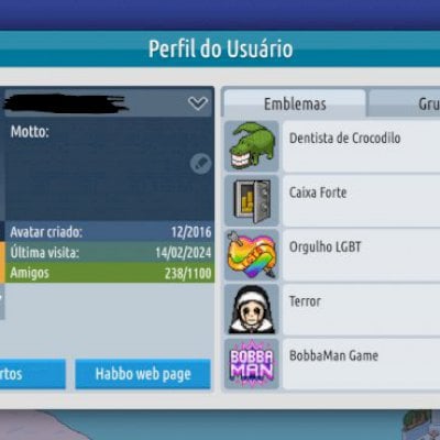 Conta Habbo 2016 Vários visuais e emblemas raros!