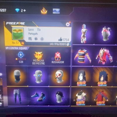 conta de free fire basica, porem com itens interessante