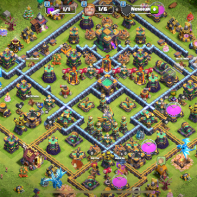 Cv 14 semi full 1800 gemas + CR rei LVL 15 1000 gemas