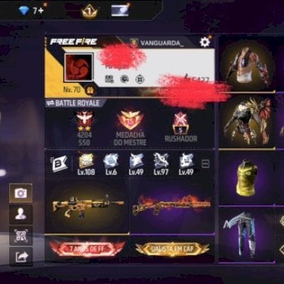 Conta de Free Fire Gemada (Valor Negociável)