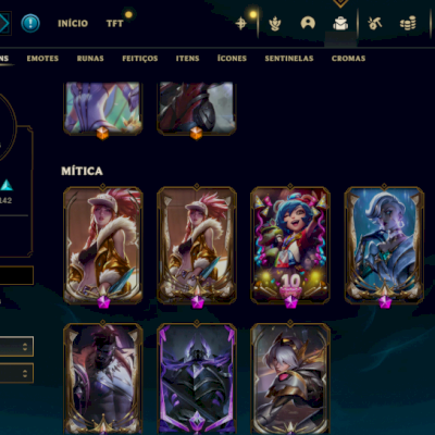 Conta lol ex mestre inact, akali kra prestigio antiga.