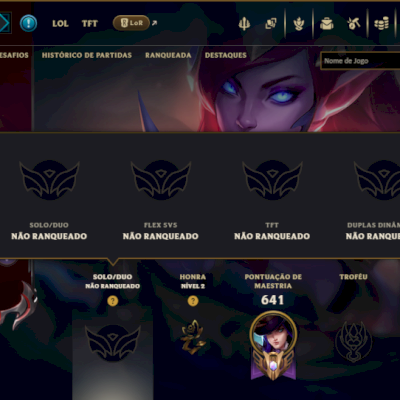 Unranked com TODOS os Champs e 184 Skins ( MONO ADC ) +2 Prestigios