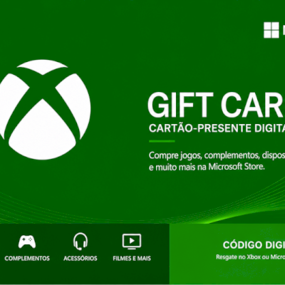 CARTÃO-PRESENTE DIGITAL XBOX ( ORIGINAL MICROSOFT )