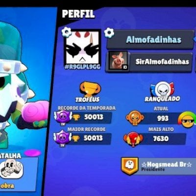 Conta +50k de troféus +clube de 1,2 milhões de troféus