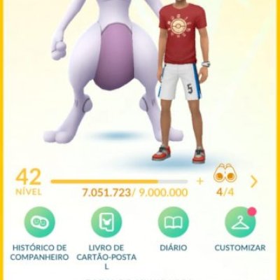 222 Lendários, 157 100%, 305 Shinys, 20 míticos + 4.386.377 milhões de Stardust