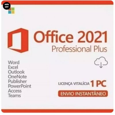 PACOTE OFFICE 2021 PROFESSIONAL PLUS VITALICIO