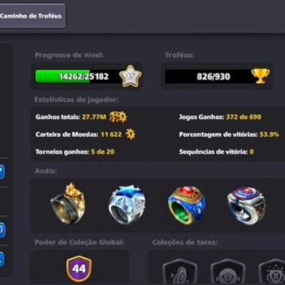 🔥8 BALL POOL CONTA INTERMEDIÁRIA FORTE | NÍVEL 45 | AMETISTA 🔥