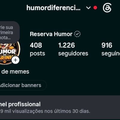 Conta 1,2K seguidores