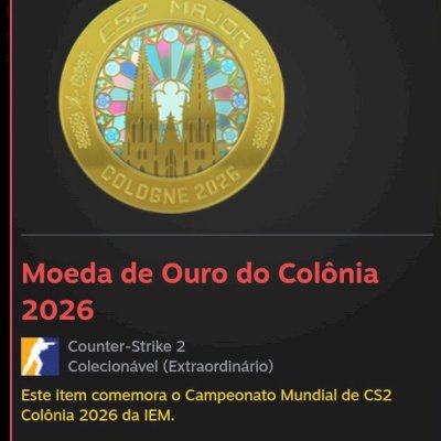 CS2 PRIME 500 HRS + MOEDA MAJOR
