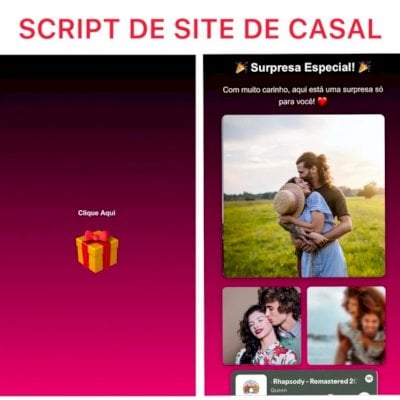Script html - site para casal com fotos e música
