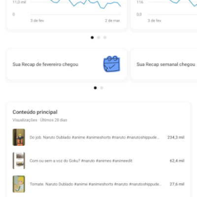 Conta de animes muito engajada