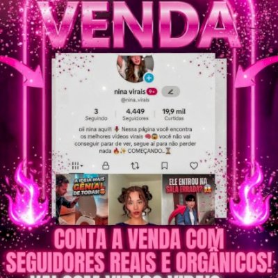 VENDO CONTA ENGAJADA! 4K COM VIDEOS VIRAIS