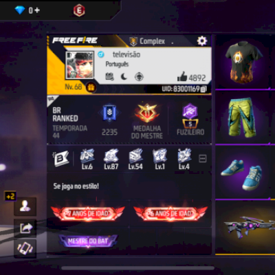 VENDO ESSA CONTA DE FF PQ PAREI DE JOGAR TOTALMENTE