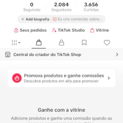 CONTA DO TIKTOK COM SHOP ATIVO +2K SEGUIDORES (ENGAJAMENTO REAL)