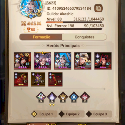 Conta Omniheroes 200 dias jogados