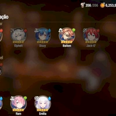 Conta com 11 personagens collab + 20 mls (epic Seven)