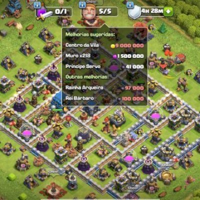 CV 12 82% FULL; 4.291 GEMAS; 3 EQUIP ÉPICOS; 1.572 MED. LIGA; 5 CONSTR; CC 8.