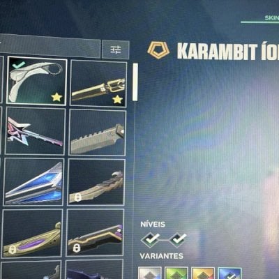 Conta de valorant FULL ACESSO 1 DONO com muitos itens 6 vandais 3 facas com VP