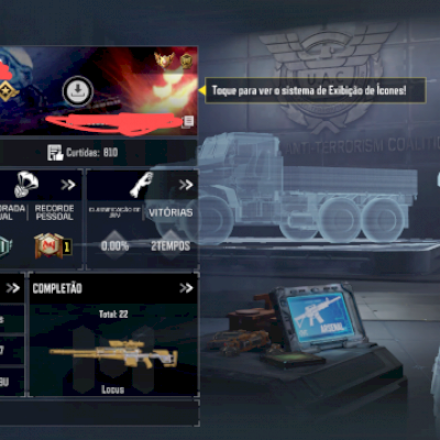 conta Call of Duty Mobile level 229 com muitos personagens e skins de armas