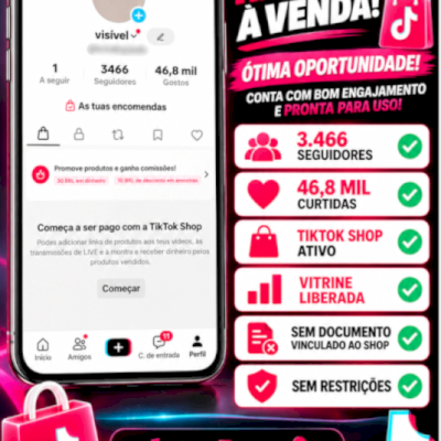 TikTok Shop BR | 3,4K seguidores | 46,8K curtidas