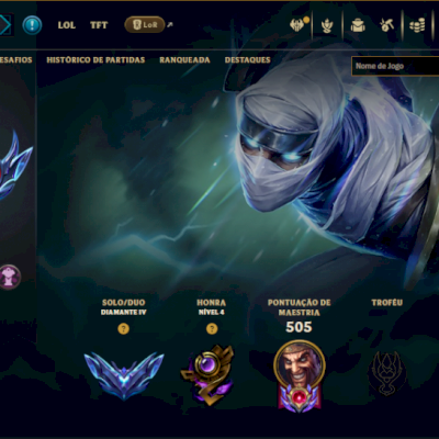 LOL- Conta D4, 83 skin. Conta de 2014