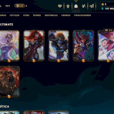 Vendo conta no lol com diversas skins