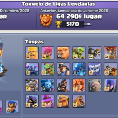 CV18 LENDARIO + 20 EQUIPAMENTOS FULL + 28 SKINS DE HEROIS
