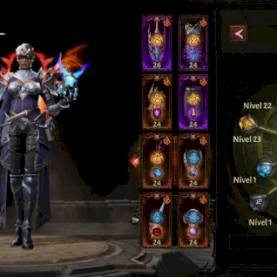 Conta DI, bastante gema 5*, skin de evento, gema de evento, resso 1400be imortal