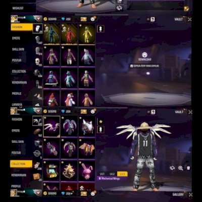 Conta ff gemada tudo full