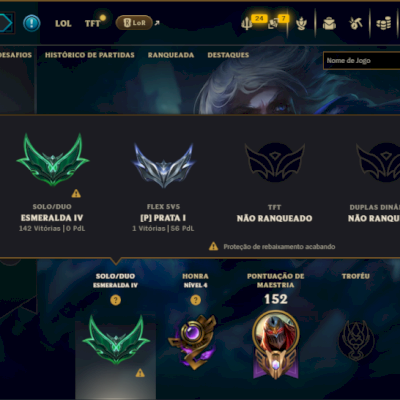 Esmeralda 4 com 80 Champs e 25 Skins