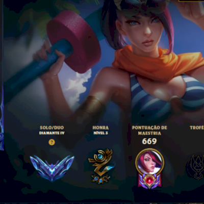 Conta Lol diamante 4, nível 782  de 2016, com todos os campeões, 395 skins